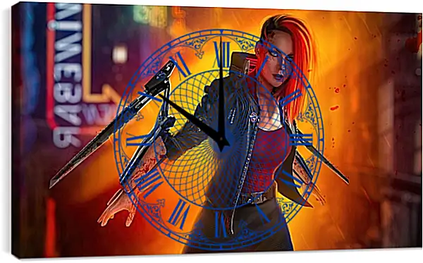 Часы картина - Cyberpunk 2077 Часы картина - Cyberpunk 2077