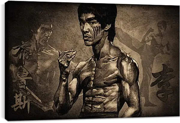Постер на подрамнике - Брюс Ли (Bruce Lee) Постер на подрамнике - Брюс Ли (Bruce Lee)