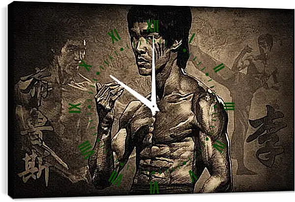 Часы картина - Брюс Ли (Bruce Lee) Часы картина - Брюс Ли (Bruce Lee)