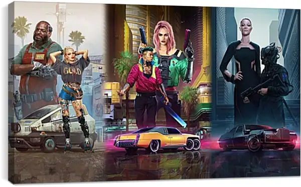 Постер на подрамнике - Cyberpunk 2077 Постер на подрамнике - Cyberpunk 2077