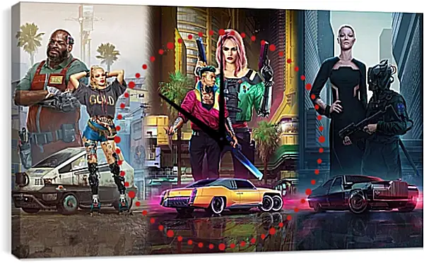 Часы картина - Cyberpunk 2077 Часы картина - Cyberpunk 2077