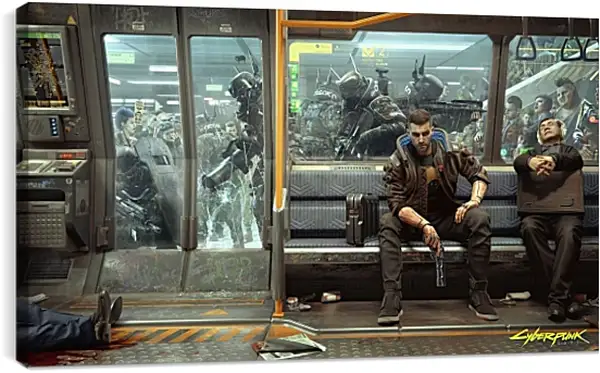 Постер на подрамнике - Cyberpunk 2077 Постер на подрамнике - Cyberpunk 2077