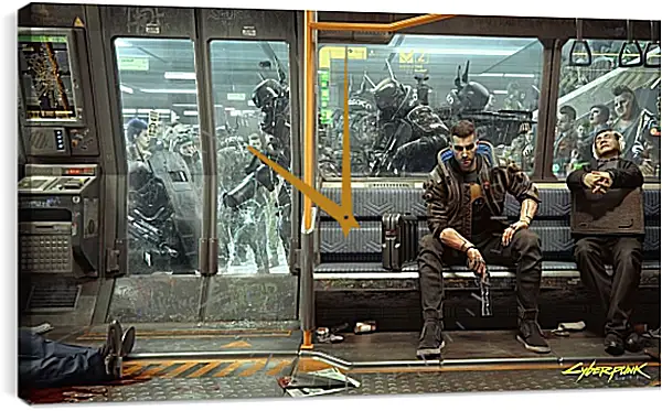 Часы картина - Cyberpunk 2077 Часы картина - Cyberpunk 2077