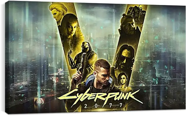 Постер на подрамнике - Cyberpunk 2077 Постер на подрамнике - Cyberpunk 2077