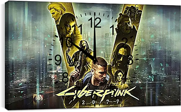 Часы картина - Cyberpunk 2077 Часы картина - Cyberpunk 2077