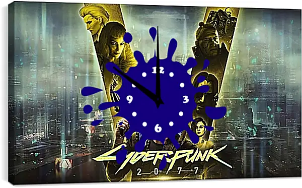 Часы картина - Cyberpunk 2077 Часы картина - Cyberpunk 2077