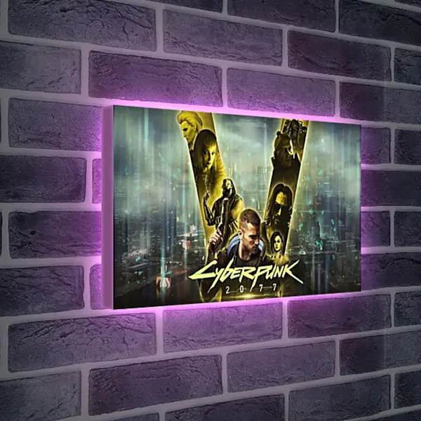Лайтбокс световая панель - Cyberpunk 2077 Лайтбокс световая панель - Cyberpunk 2077