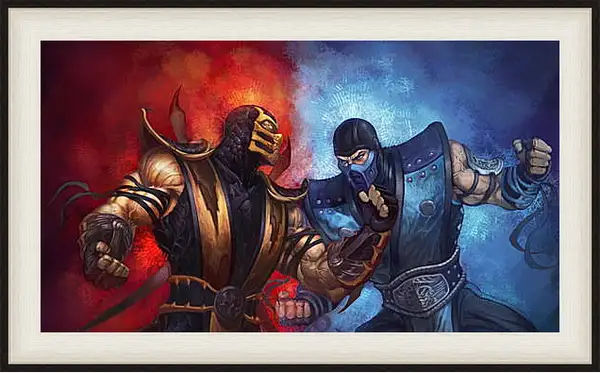 Картина в раме - mortal kombat, scorpion, sub-zero Картина в раме - mortal kombat, scorpion, sub-zero