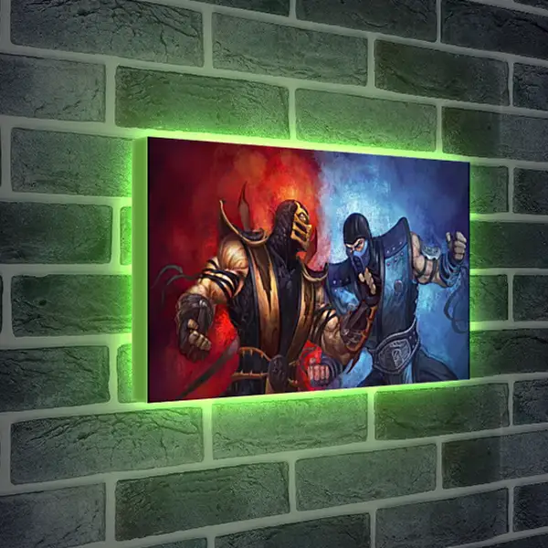 Лайтбокс световая панель - mortal kombat, scorpion, sub-zero Лайтбокс световая панель - mortal kombat, scorpion, sub-zero