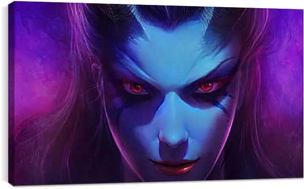 Постер на подрамнике - dota 2, queen of pain, akasha Постер на подрамнике - dota 2, queen of pain, akasha