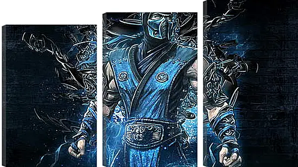 Модульная картина - mortal kombat, sub zero, art Модульная картина - mortal kombat, sub zero, art