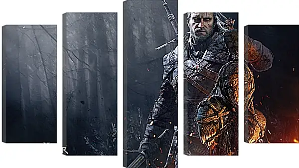 Модульная картина - The Witcher 3 (Ведьмак), Геральт с трофеем Модульная картина - The Witcher 3 (Ведьмак), Геральт с трофеем
