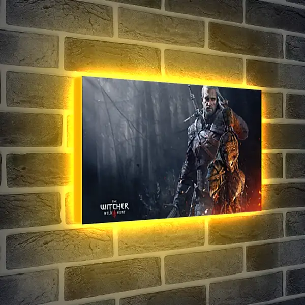 Лайтбокс световая панель - The Witcher 3 (Ведьмак), Геральт с трофеем Лайтбокс световая панель - The Witcher 3 (Ведьмак), Геральт с трофеем