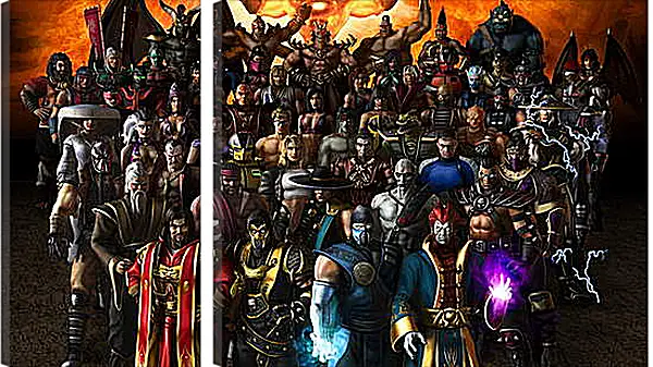 Модульная картина - mortal kombat, armageddon, characters Модульная картина - mortal kombat, armageddon, characters