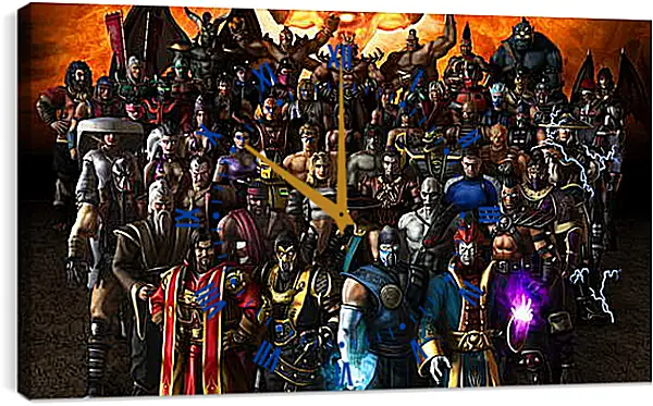 Часы картина - mortal kombat, armageddon, characters Часы картина - mortal kombat, armageddon, characters
