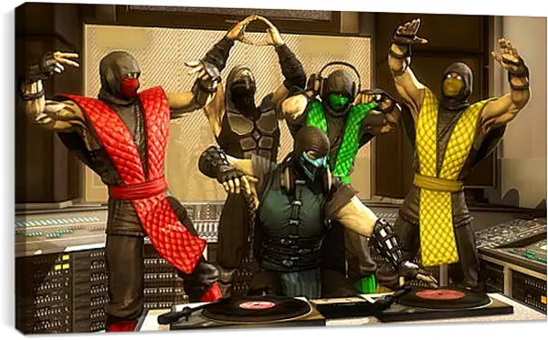 Постер на подрамнике - mortal kombat, scorpion, smoke Постер на подрамнике - mortal kombat, scorpion, smoke