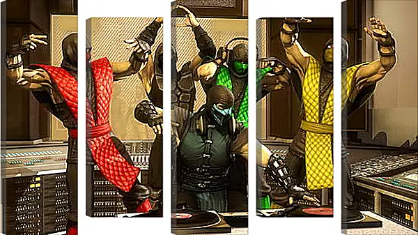 Модульная картина - mortal kombat, scorpion, smoke Модульная картина - mortal kombat, scorpion, smoke