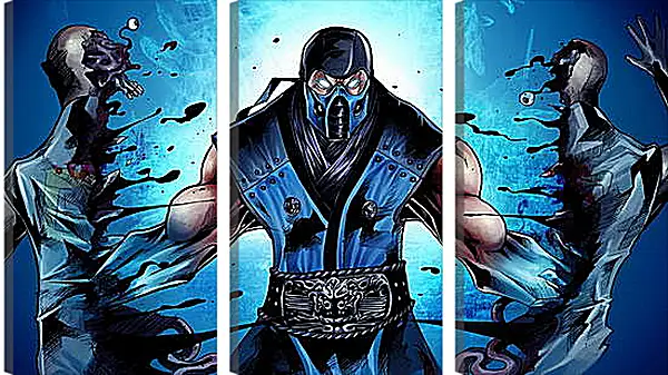 Модульная картина - mortal kombat, sub-zero, ninja Модульная картина - mortal kombat, sub-zero, ninja