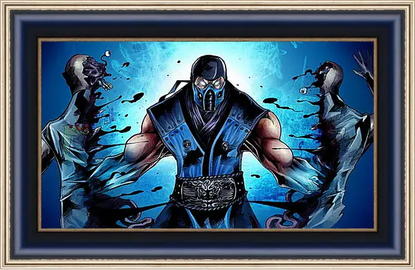Картина в раме - mortal kombat, sub-zero, ninja Картина в раме - mortal kombat, sub-zero, ninja