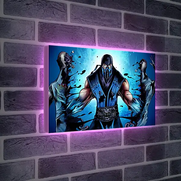 Лайтбокс световая панель - mortal kombat, sub-zero, ninja Лайтбокс световая панель - mortal kombat, sub-zero, ninja