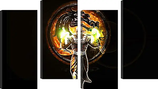 Модульная картина - mortal kombat, character, dragon Модульная картина - mortal kombat, character, dragon