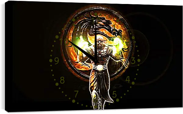 Часы картина - mortal kombat, character, dragon Часы картина - mortal kombat, character, dragon