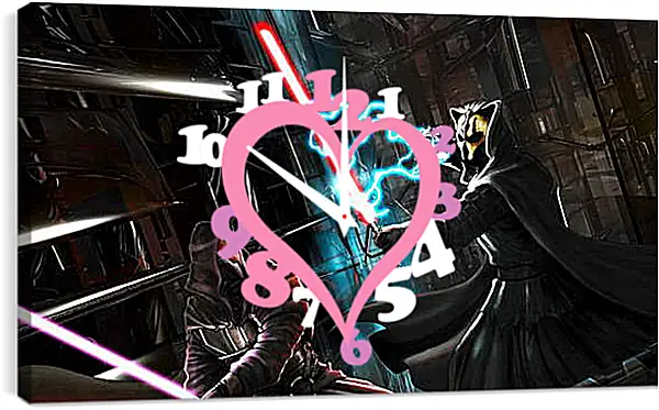 Часы картина - star wars, knights of the old republic, darth revan Часы картина - star wars, knights of the old republic, darth revan