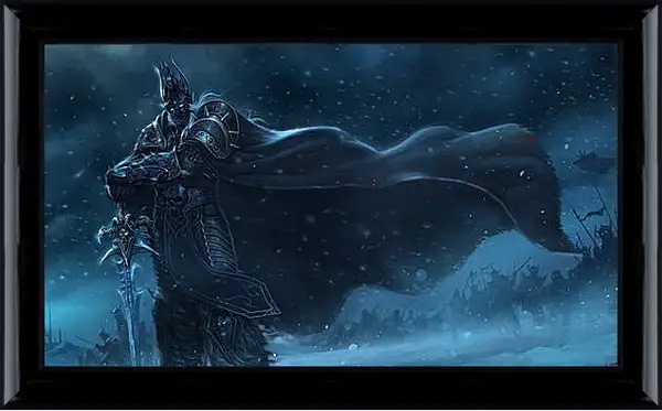 Картина в раме - warcraft, lich king, sword Картина в раме - warcraft, lich king, sword