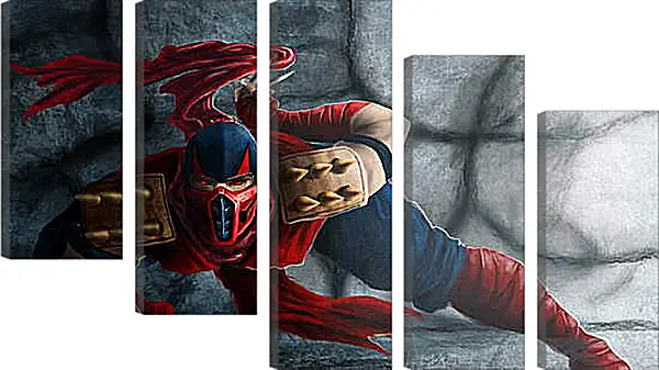 Модульная картина - mortal kombat, blaze, art Модульная картина - mortal kombat, blaze, art