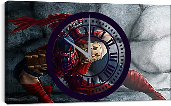 Часы картина - mortal kombat, blaze, art Часы картина - mortal kombat, blaze, art