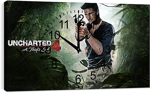 Часы картина - naughty dog, uncharted 4 Часы картина - naughty dog, uncharted 4