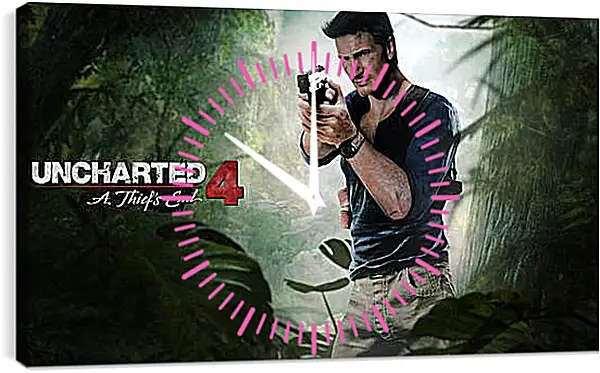 Часы картина - naughty dog, uncharted 4 Часы картина - naughty dog, uncharted 4
