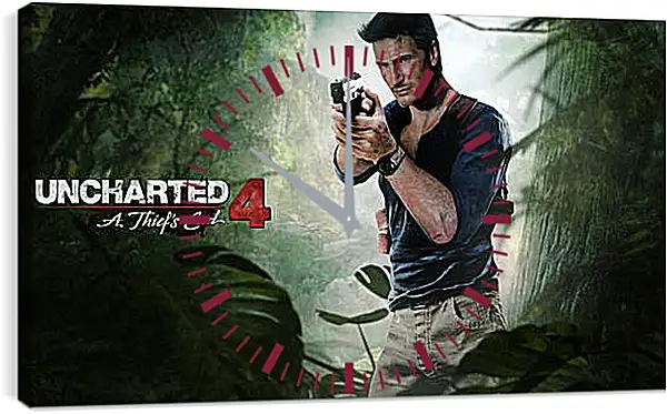 Часы картина - naughty dog, uncharted 4 Часы картина - naughty dog, uncharted 4