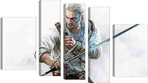 Модульная картина - The Witcher 3 (Ведьмак), Геральт в стойке Модульная картина - The Witcher 3 (Ведьмак), Геральт в стойке