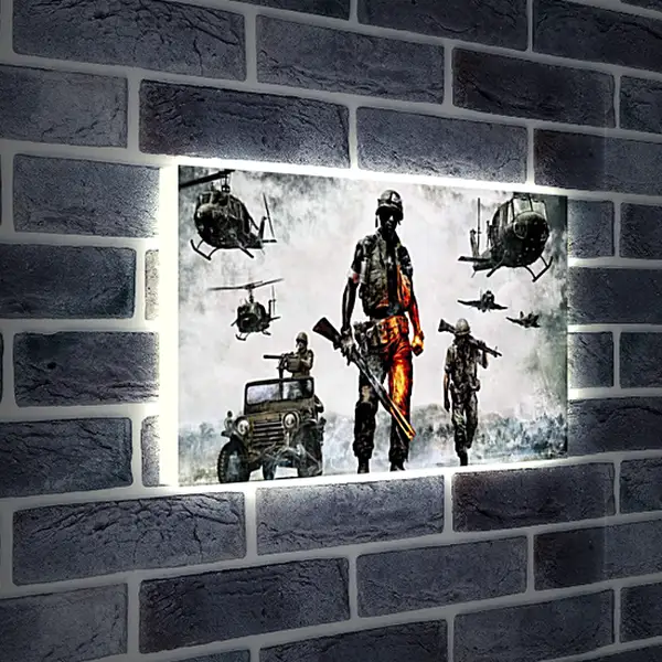 Лайтбокс световая панель - battlefield bad company 2, battlefield, soldiers Лайтбокс световая панель - battlefield bad company 2, battlefield, soldiers