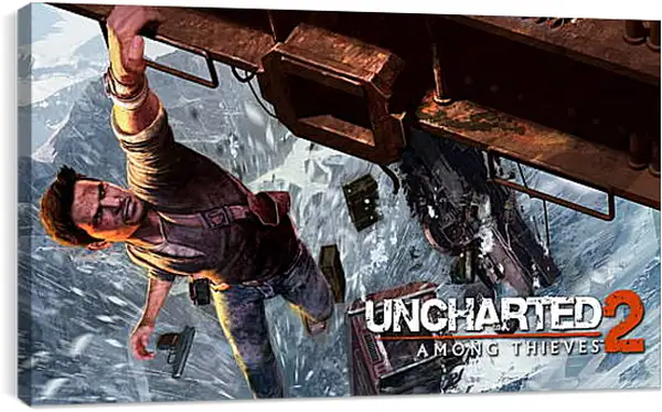 Постер на подрамнике - uncharted 2 among thieves, uncharted 2, danger Постер на подрамнике - uncharted 2 among thieves, uncharted 2, danger