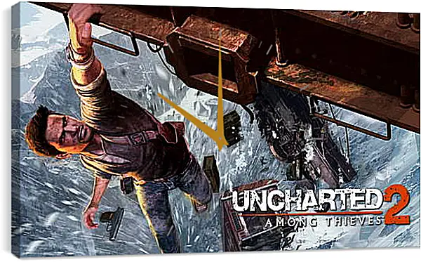 Часы картина - uncharted 2 among thieves, uncharted 2, danger Часы картина - uncharted 2 among thieves, uncharted 2, danger
