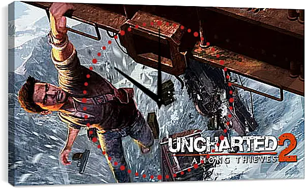 Часы картина - uncharted 2 among thieves, uncharted 2, danger Часы картина - uncharted 2 among thieves, uncharted 2, danger