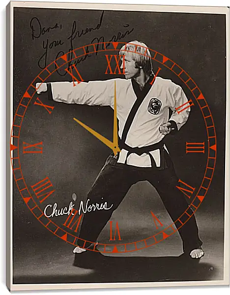 Часы картина - Чак Норрис. Chuck Norris Часы картина - Чак Норрис. Chuck Norris