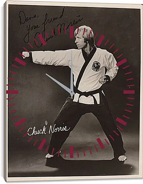 Часы картина - Чак Норрис. Chuck Norris Часы картина - Чак Норрис. Chuck Norris