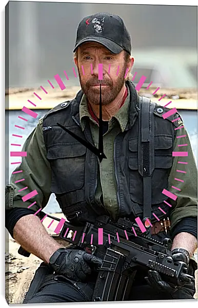 Часы картина - Чак Норрис. Chuck Norris Часы картина - Чак Норрис. Chuck Norris