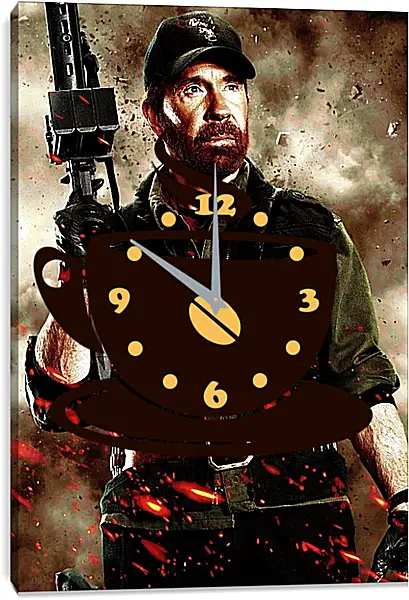 Часы картина - Чак Норрис. Chuck Norris Часы картина - Чак Норрис. Chuck Norris
