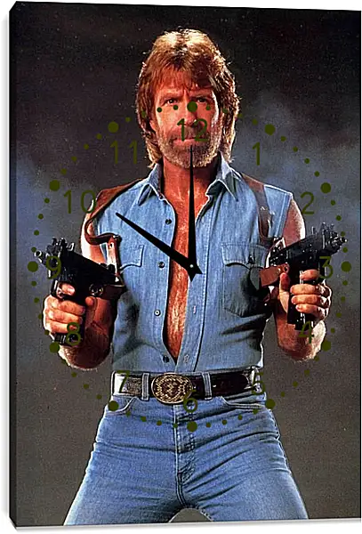 Часы картина - Чак Норрис. Chuck Norris Часы картина - Чак Норрис. Chuck Norris