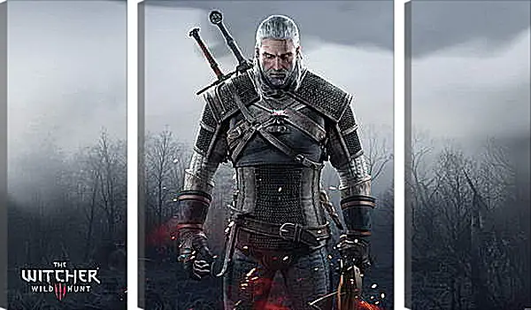 Модульная картина - The Witcher 3: Wild Hunt (Ведьмак), Геральт очень зол Модульная картина - The Witcher 3: Wild Hunt (Ведьмак), Геральт очень зол