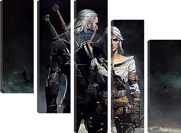 Модульная картина - The Witcher 3: Wild Hunt (Ведьмак), Геральт и Цирилла Модульная картина - The Witcher 3: Wild Hunt (Ведьмак), Геральт и Цирилла