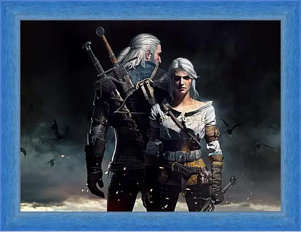 Картина в раме - The Witcher 3: Wild Hunt (Ведьмак), Геральт и Цирилла Картина в раме - The Witcher 3: Wild Hunt (Ведьмак), Геральт и Цирилла