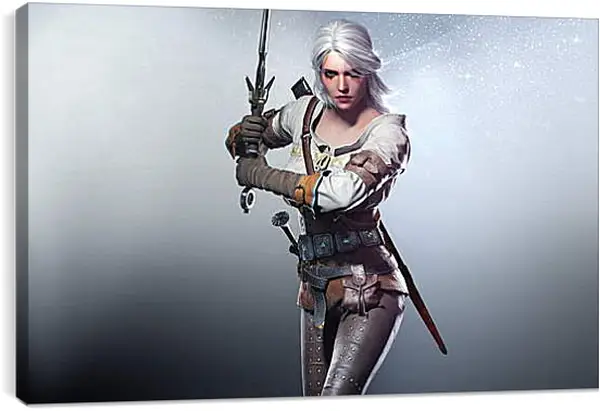 Постер на подрамнике - The Witcher 3: Wild Hunt (Ведьмак), Цири нападает Постер на подрамнике - The Witcher 3: Wild Hunt (Ведьмак), Цири нападает