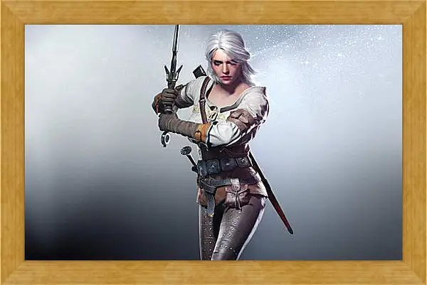 Картина в раме - The Witcher 3: Wild Hunt (Ведьмак), Цири нападает Картина в раме - The Witcher 3: Wild Hunt (Ведьмак), Цири нападает