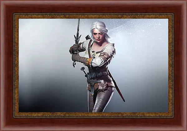 Картина в раме - The Witcher 3: Wild Hunt (Ведьмак), Цири нападает Картина в раме - The Witcher 3: Wild Hunt (Ведьмак), Цири нападает