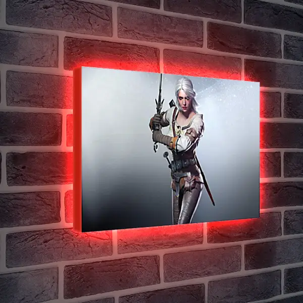 Лайтбокс световая панель - The Witcher 3: Wild Hunt (Ведьмак), Цири нападает Лайтбокс световая панель - The Witcher 3: Wild Hunt (Ведьмак), Цири нападает